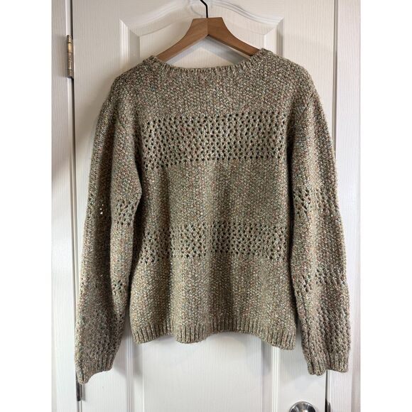Orvis Multicolor Knit Pullover Sweater Cotton Acrylic Polyester Women's L Large - Picture 3 of 10